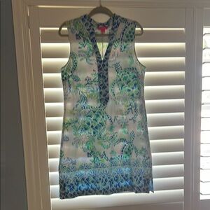 Lilly Pulitzer Blue and Green Mini Dress